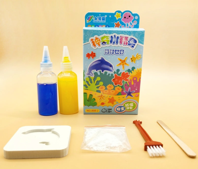 Ensemble de Jouets DIY Boue Cristalline Elfe de l’Eau pour Enfants
