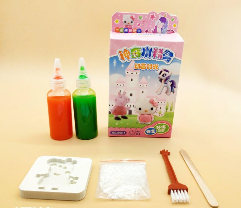 Ensemble de Jouets DIY Boue Cristalline Elfe de l’Eau pour Enfants