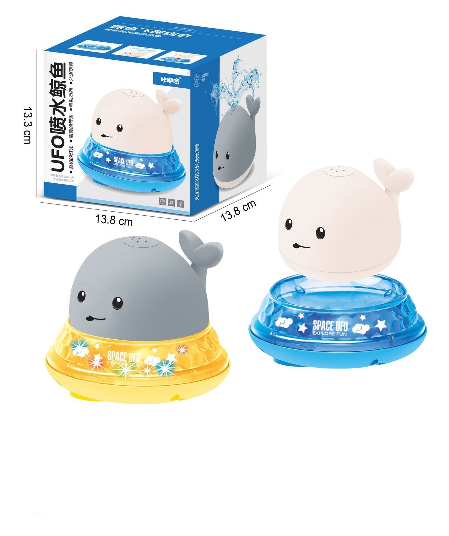 Jouets Pour le Bain avec Lampe Électrique Automatique Induction de L'eau Pulvérisée Jouet De Bain de L'eau pulvérisée Baleine