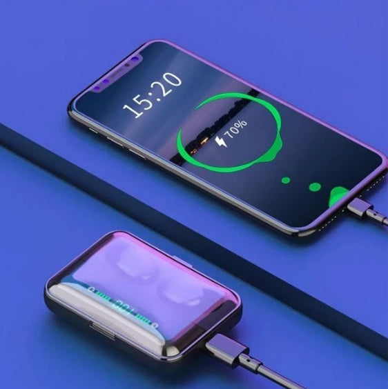 Multifonction Bluetooth Casque Binaural Mouvement Puissance Banque Téléphone Soutien