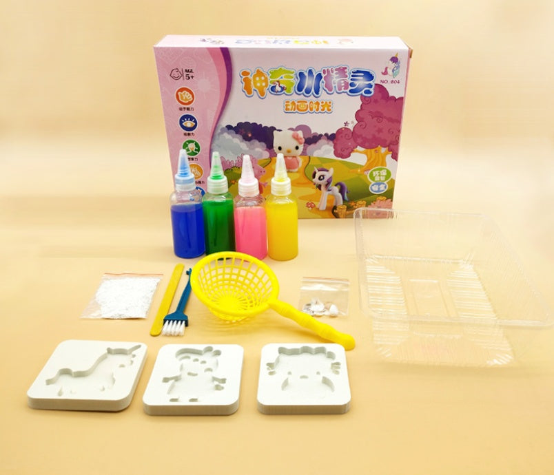 Ensemble de Jouets DIY Boue Cristalline Elfe de l’Eau pour Enfants
