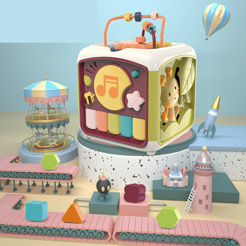 Jouet éducatif polyèdre de tambour pour enfants