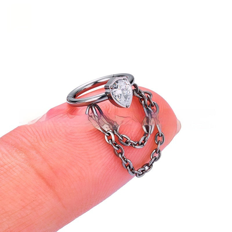 Boucle d'oreille titanium