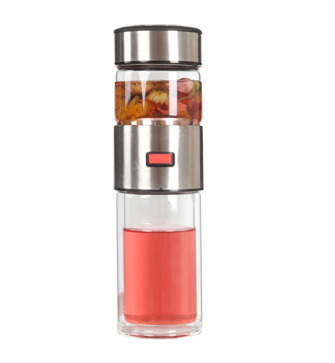 Coffret cadeau portable en verre pour séparation de thé et eau pour voiture