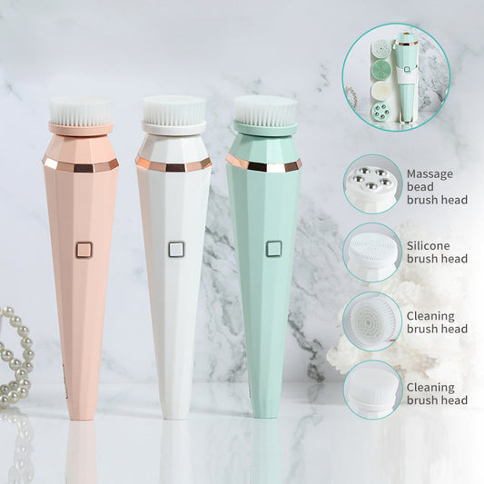 4 In 1 USB Rechargeable Electric Facial  Brosse  Massage