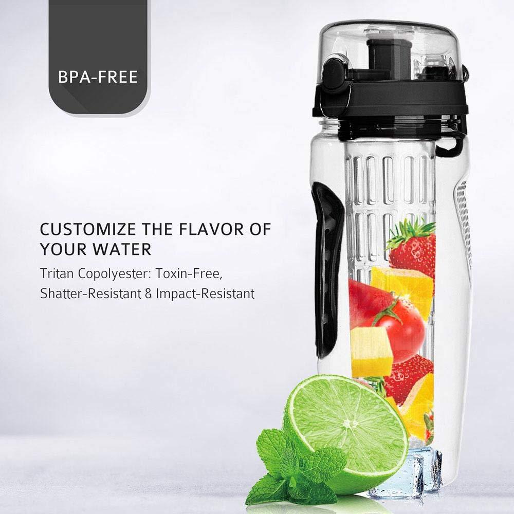 Bouteille BPA Plastique  Sport Fruits Infuseur Bouteilles D'eau Avec Infuser Jus Shaker Boisson Bouteille De l'eau