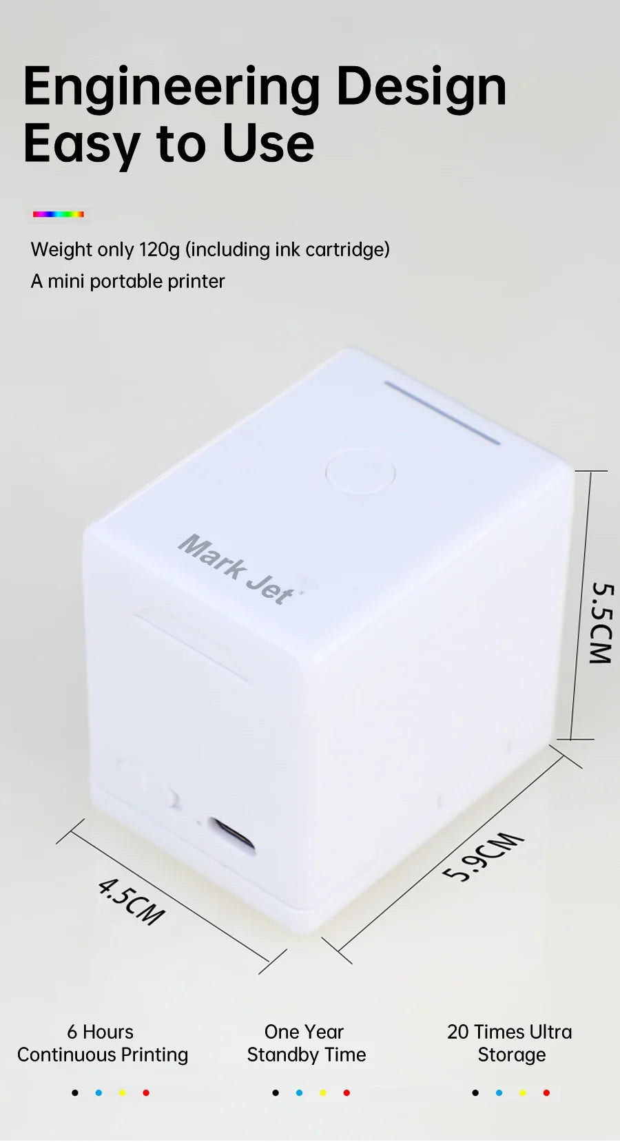 Mini Imprimante Couleur Portable Mini Mark