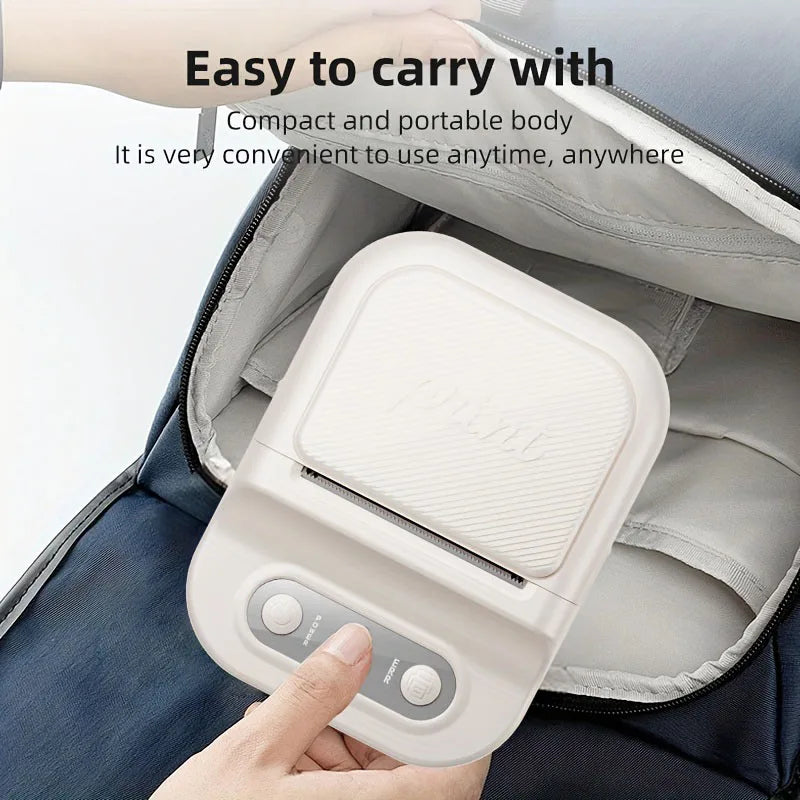 Mini Imprimante Thermique Portable Imprimante d'Étiquettes Auto-Adhésives Portable  Étiqueteuses pour Maison/Bureau/Entreprise
