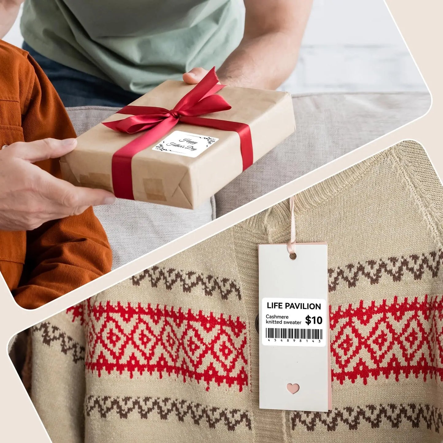 Mini Imprimante Thermique Portable Imprimante d'Étiquettes Auto-Adhésives Portable  Étiqueteuses pour Maison/Bureau/Entreprise