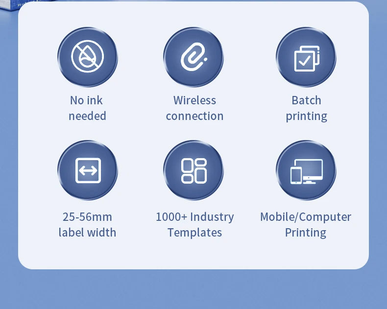 Mini Imprimante Thermique d'Étiquettes Niimbot B1 Portable Imprimante Auto-Adhésive pour Autocollants Étiquettes Rondes Rouleaux Étiquette UV Imprimante Bluetooth