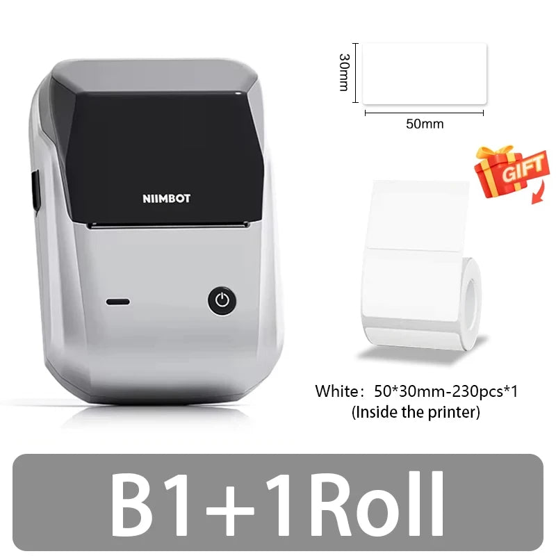 Mini Imprimante Thermique d'Étiquettes Niimbot B1 Portable Imprimante Auto-Adhésive pour Autocollants Étiquettes Rondes Rouleaux Étiquette UV Imprimante Bluetooth