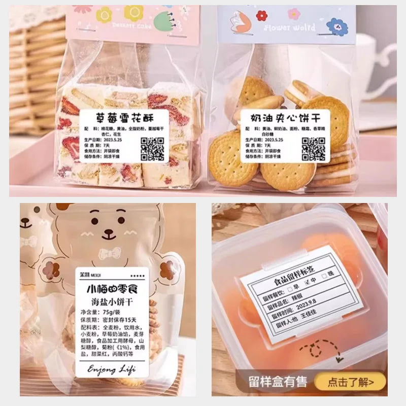 Mini Imprimante Thermique d'Étiquettes Portable Machine Bluetooth Auto-Adhésive pour Étiquettes Autocollantes Rondes UV Rouleaux