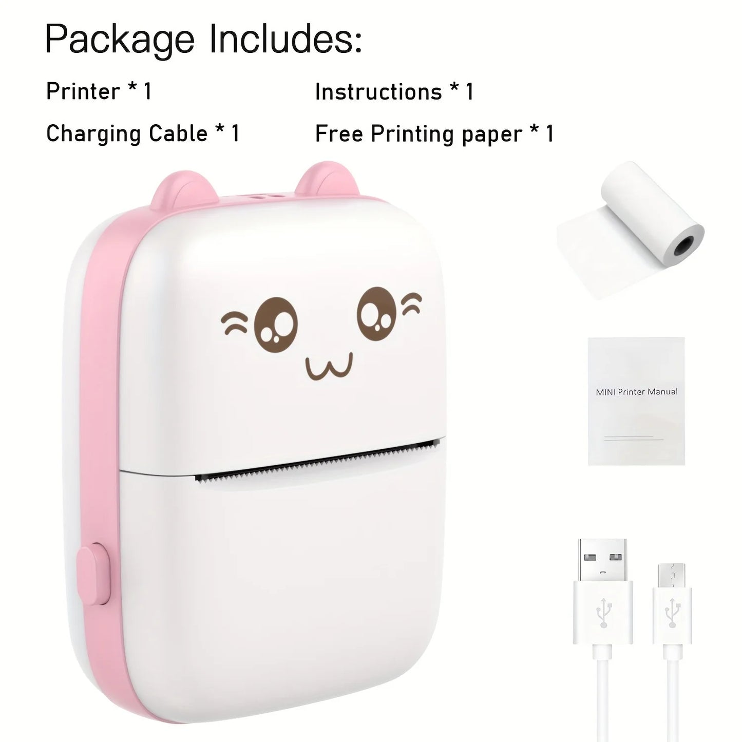 Mini Imprimante Portable Sans Encre
