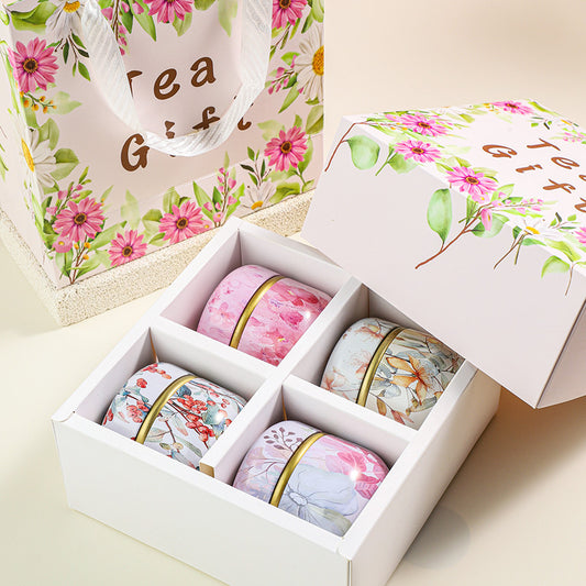 Cadeau parfumé à la pêche Osmanthus Oolong Thé parfumé en fer en boîte