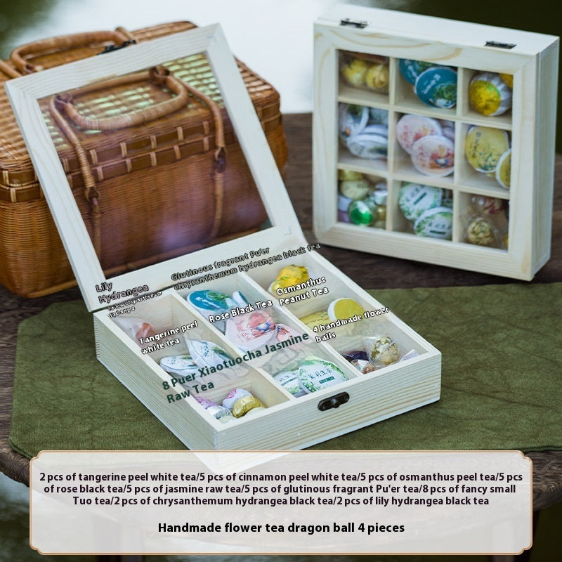 Boîte cadeau fleur de jasmin de chrysanthème Dan Feng fleur de pivoine et thé de fruit