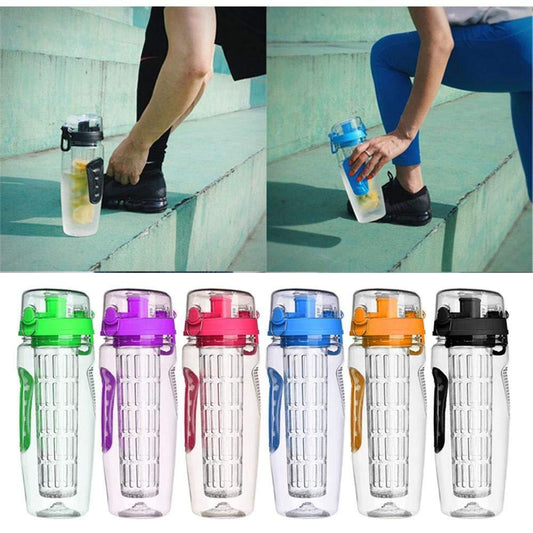 Bouteille BPA Plastique  Sport Fruits Infuseur Bouteilles D'eau Avec Infuser Jus Shaker Boisson Bouteille De l'eau